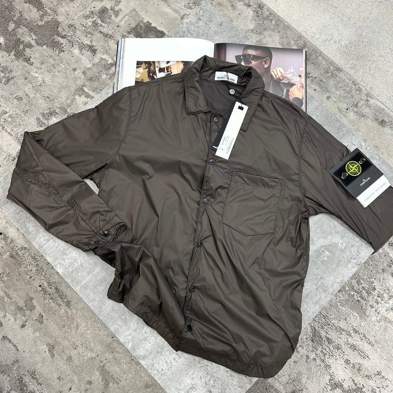 STONE ISLAND NYLON OVERSHIRT KHAKI