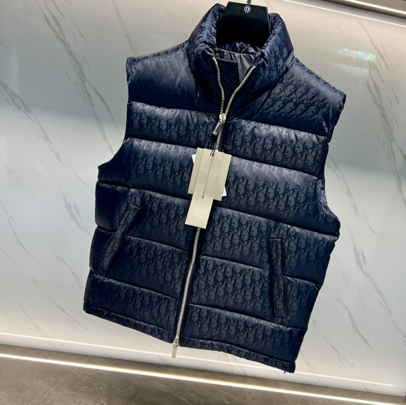 (PRE ORDER) DIOR OBLIQUE GILET - NAVY