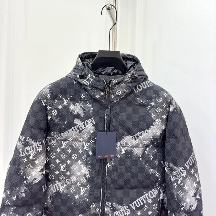 (PRE ORDER) LOUIS VUITTON MONOGRAM COAT - BLACK / GREY