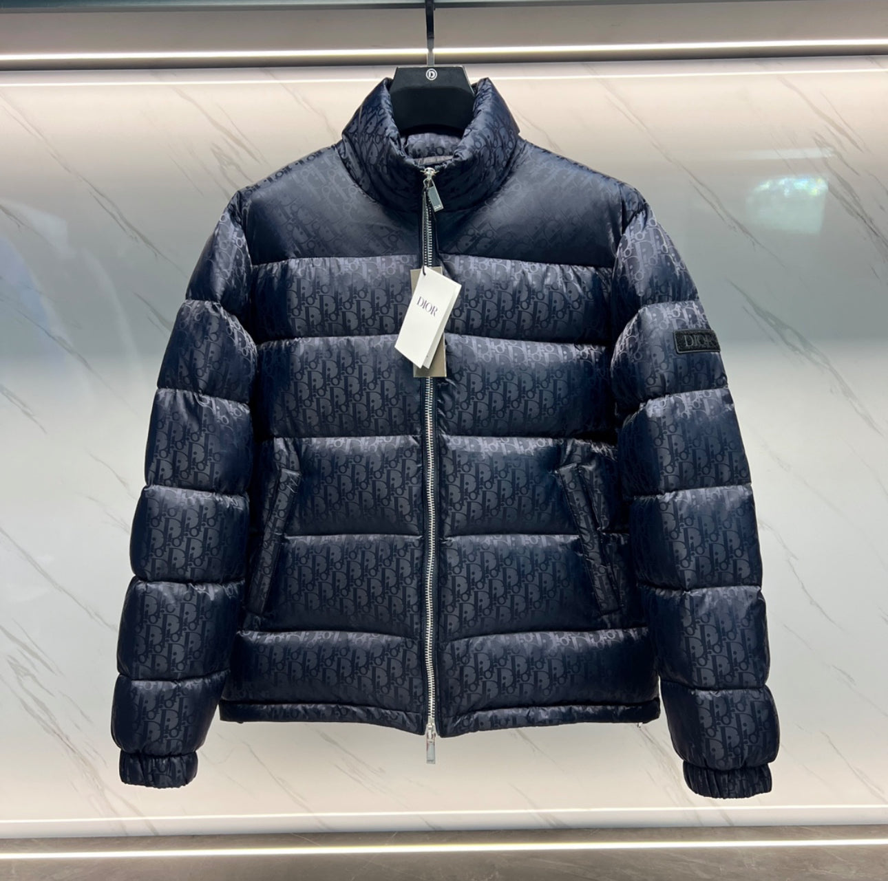 (PRE ORDER) DIOR OBLIQUE COAT - NAVY