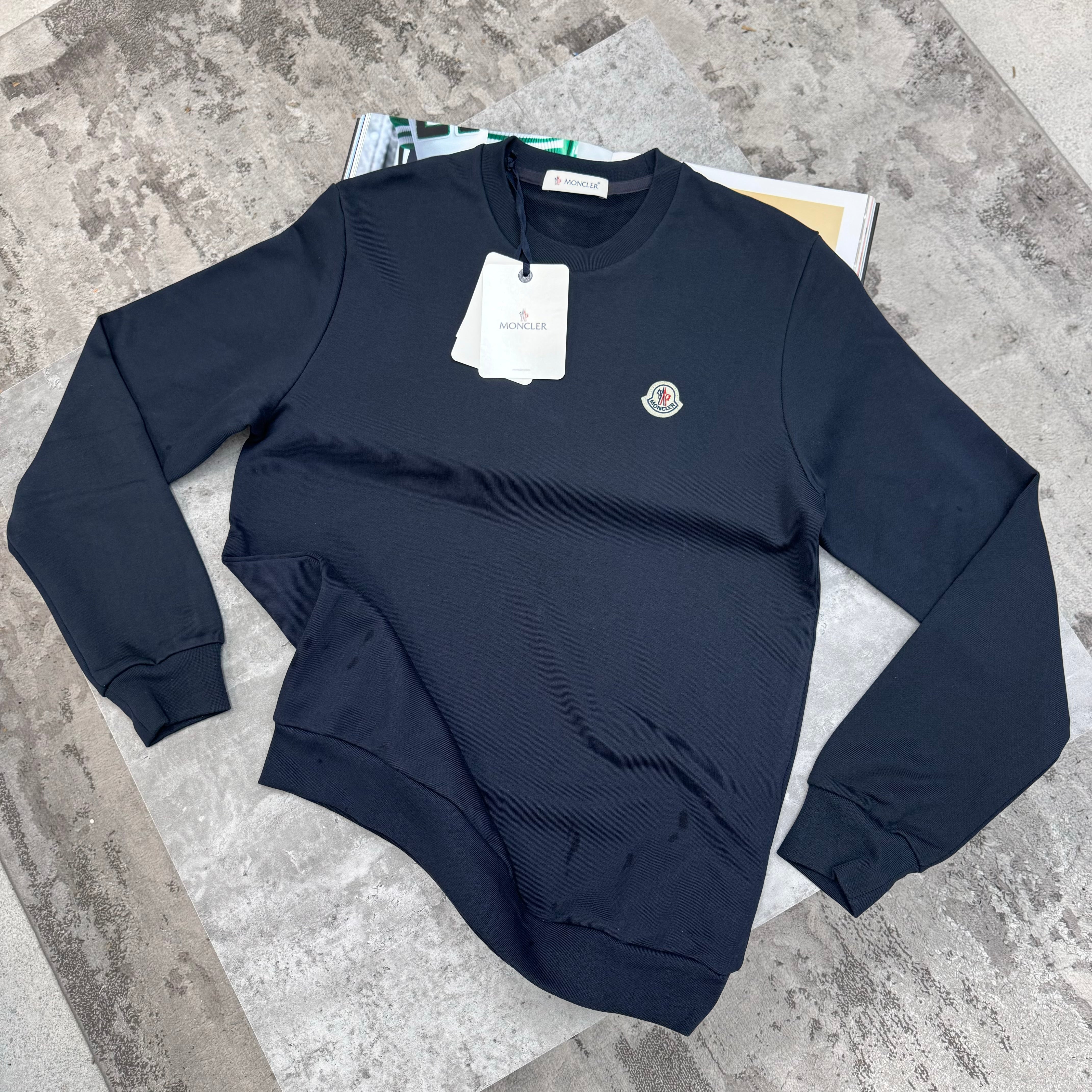 MONCLER CREWNECK JUMPER - NAVY