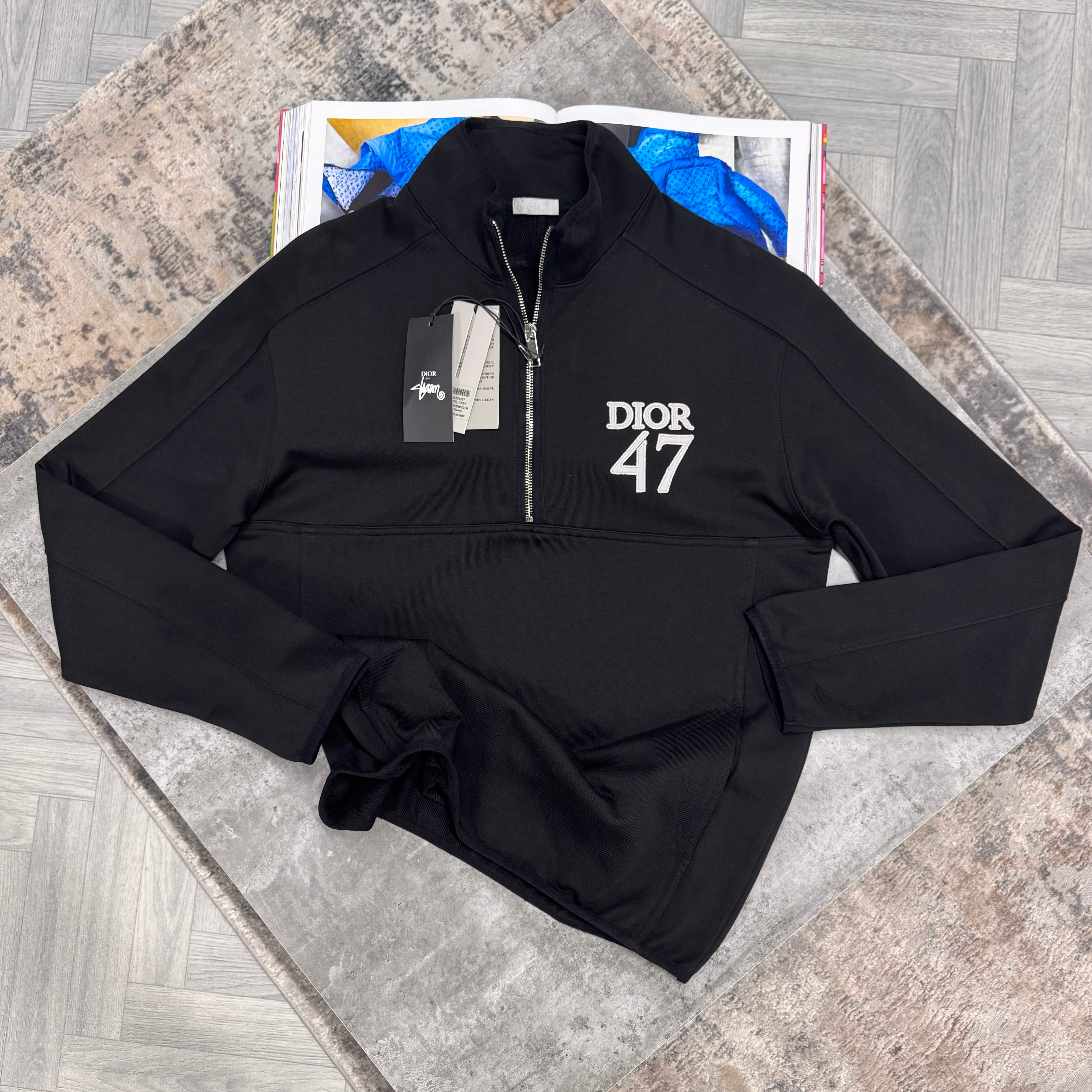 CD 47 HALF ZIP JUMPER - BLACK