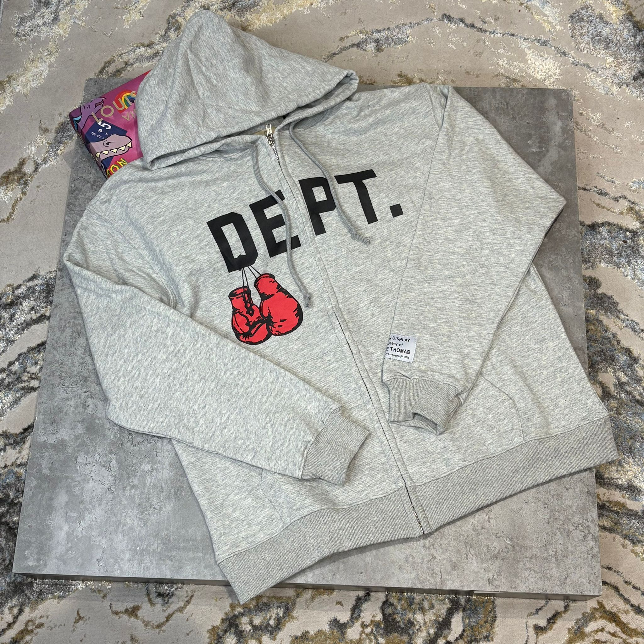 GALLERY D FULL ZIP HOODIE - GREY