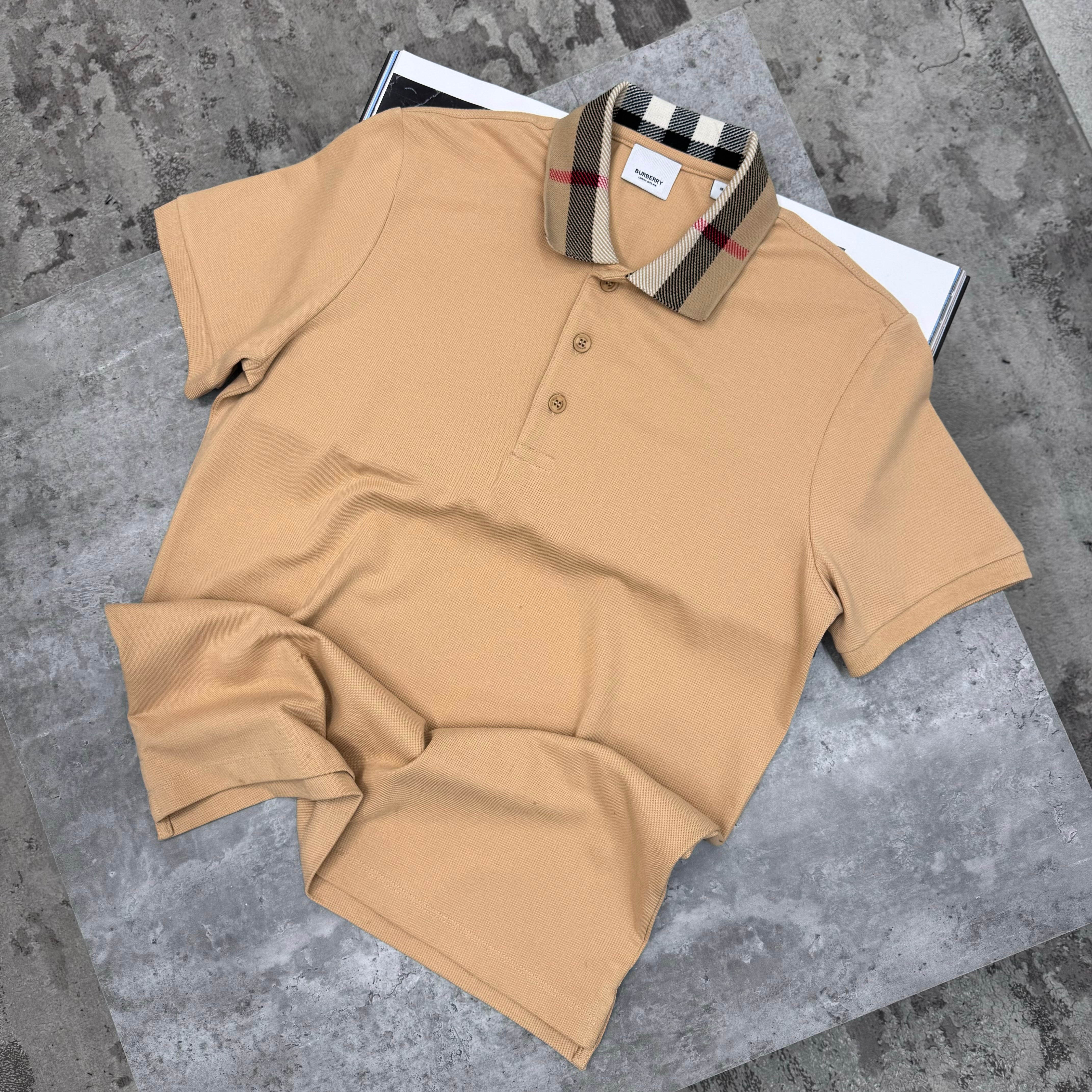 BURBERRY POLO SHIRT - BROWN