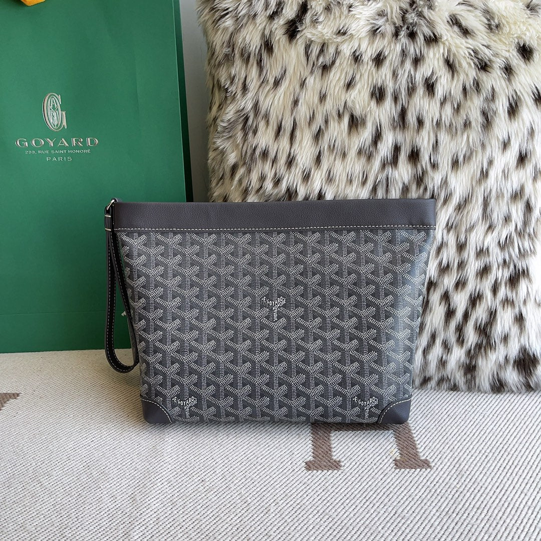 (PRE ORDER) GOYARD POUCH - GREY