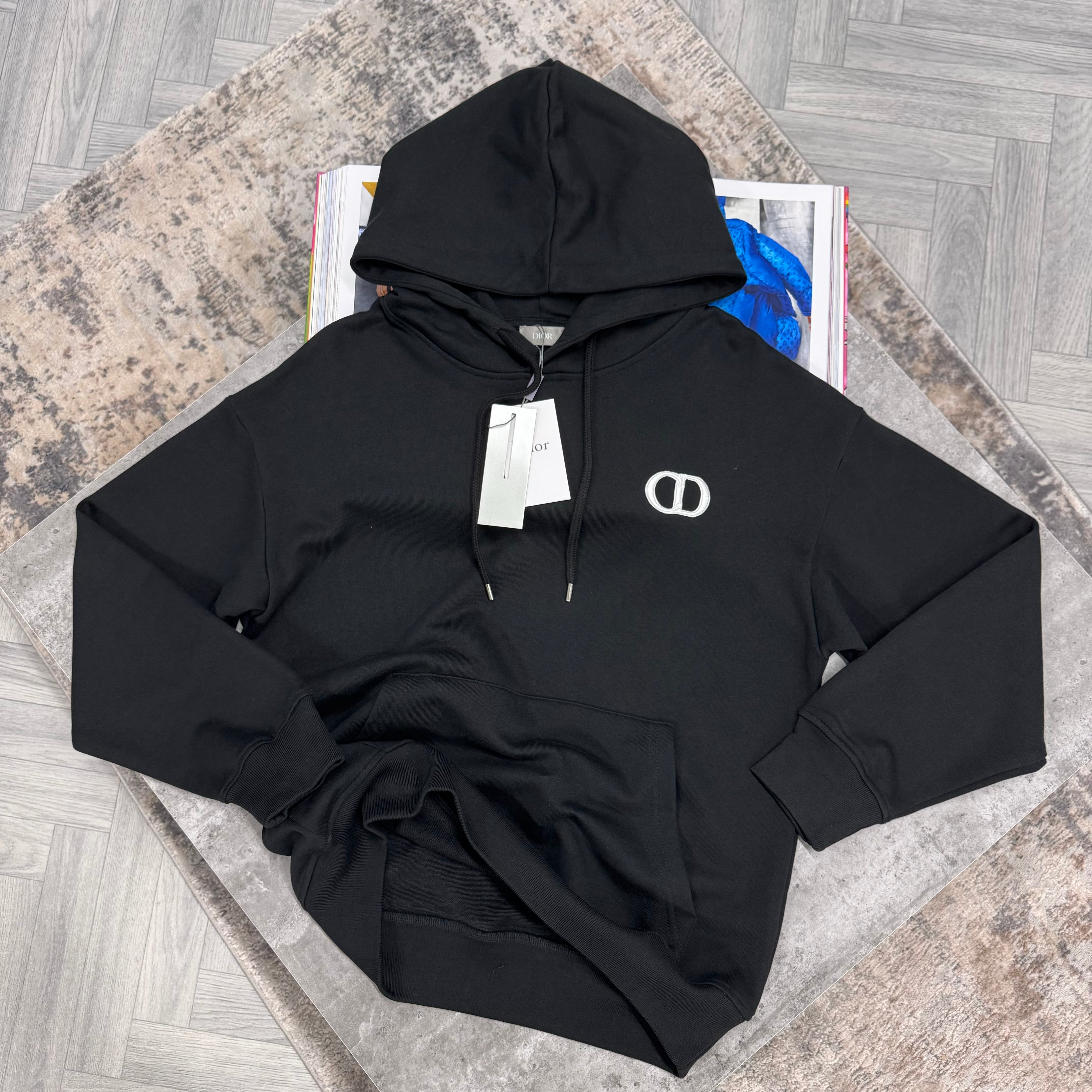 CD HOODIE - BLACK / WHITE