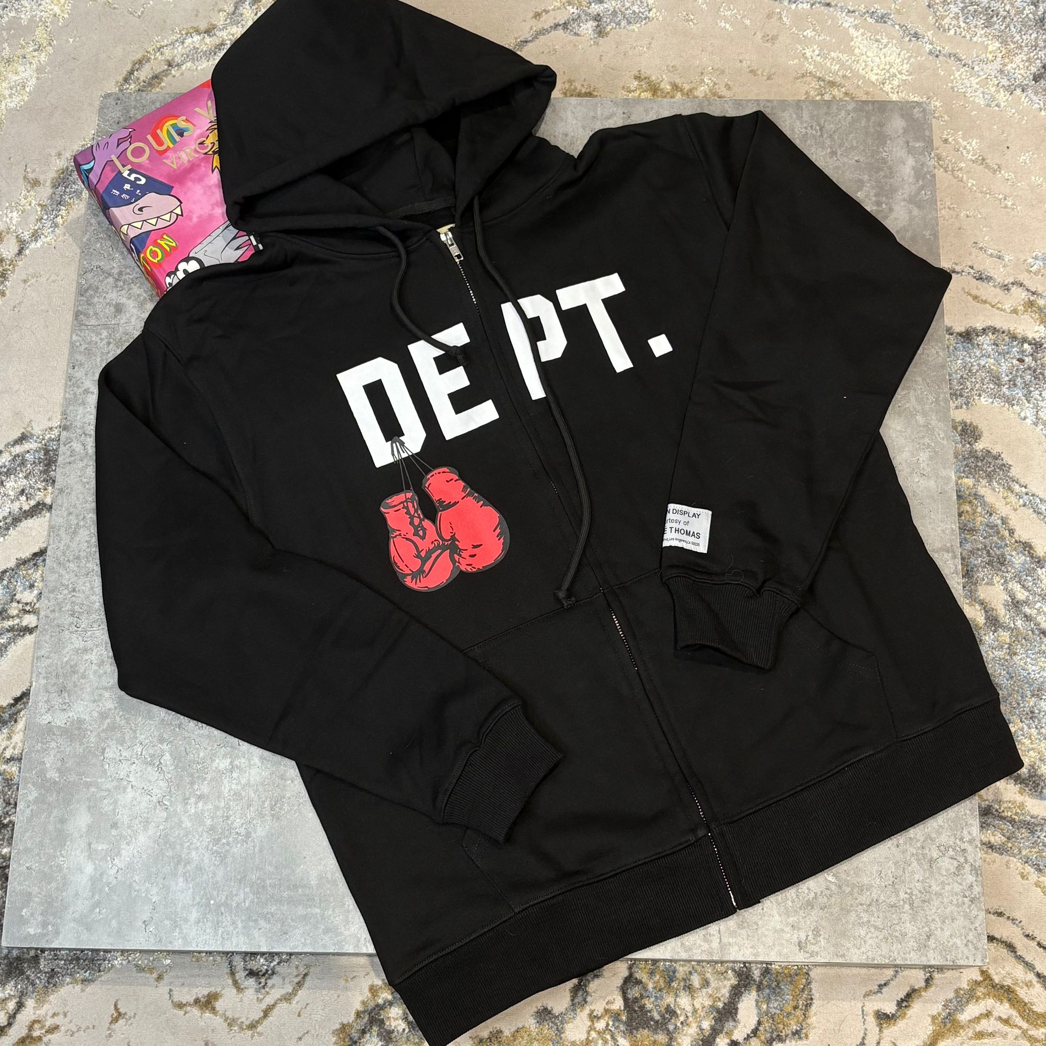 GALLERY D FULL ZIP HOODIE - BLACK