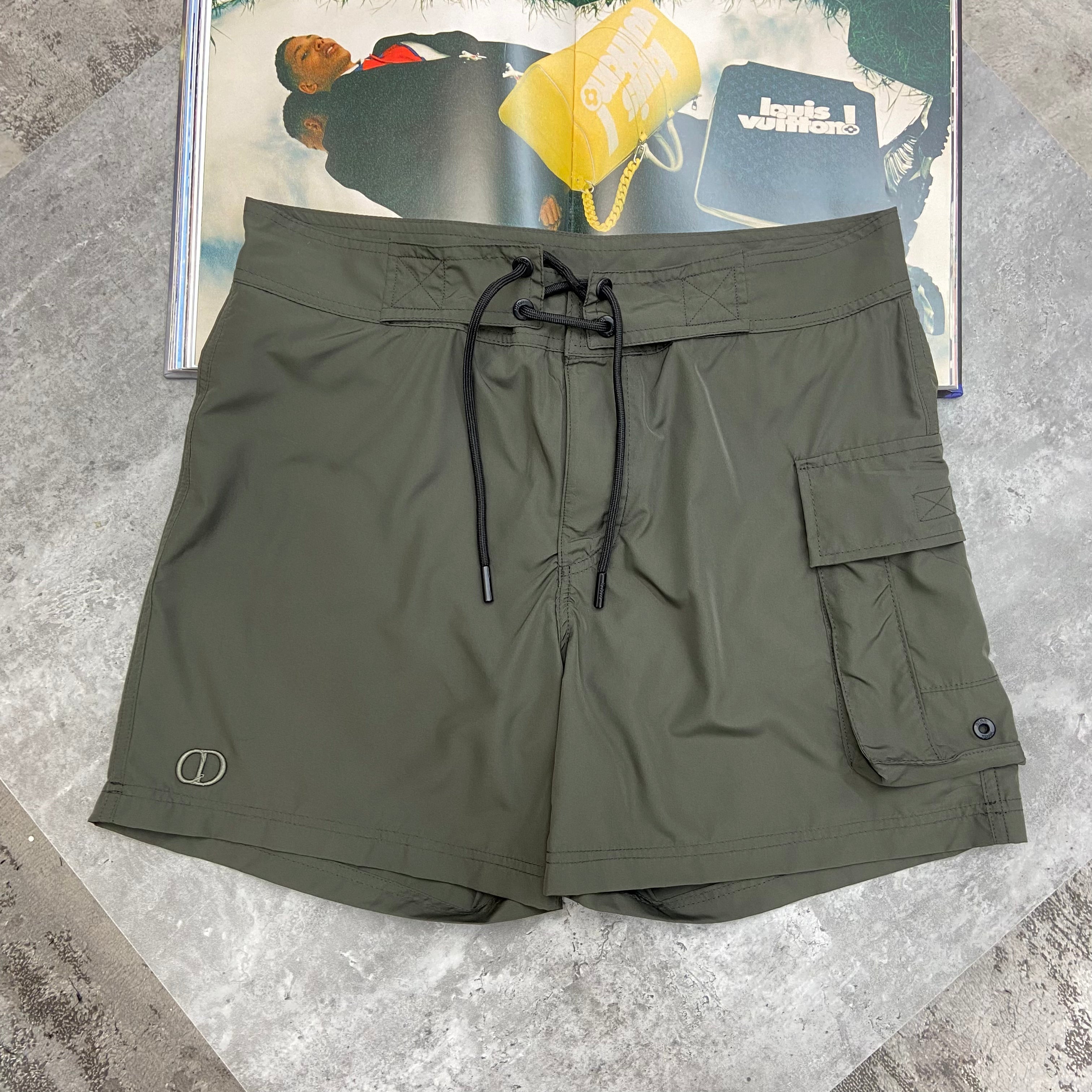 DIOR CD SWIM SHORTS - KHAKI