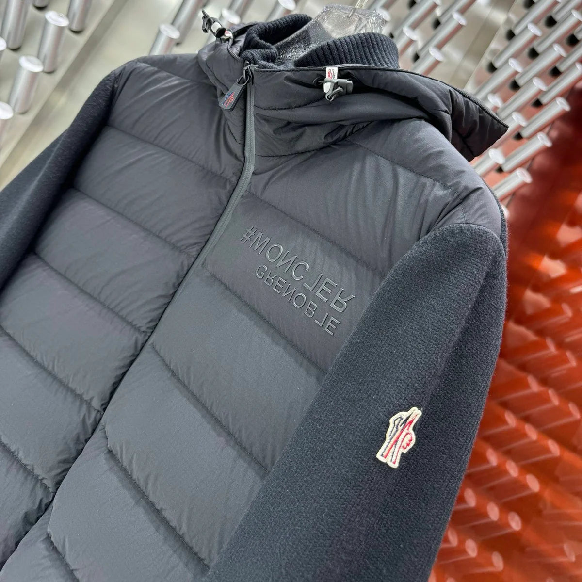 (PRE ORDER) MONCLER GRENOBLE FLEECED JACKET - BLACK