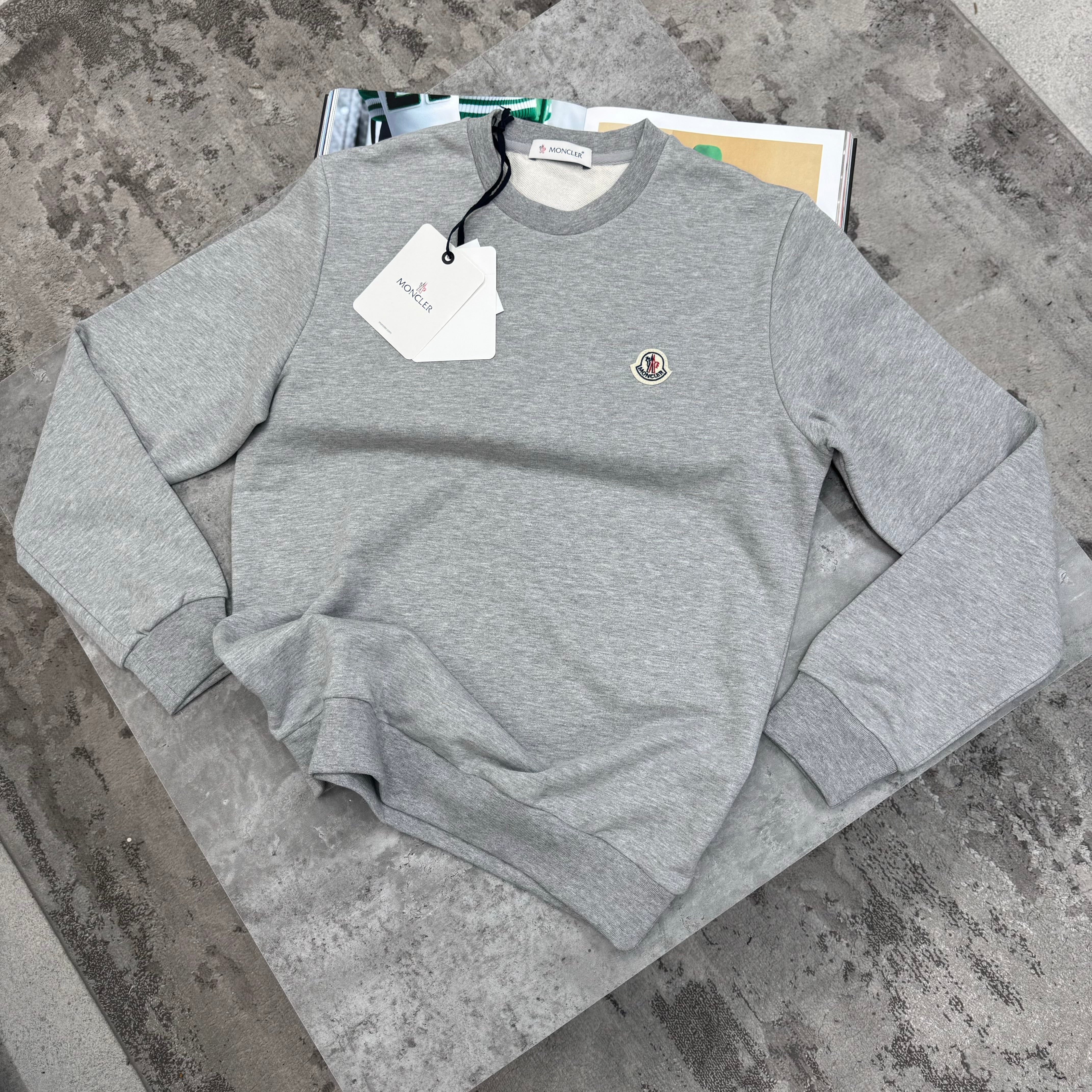 MONCLER CREWNECK JUMPER - GREY