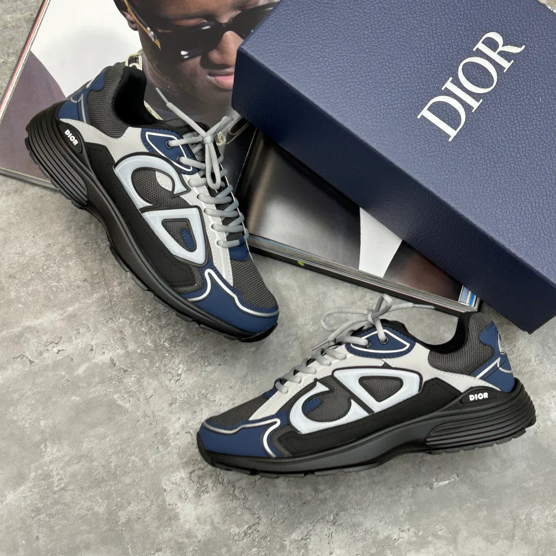 DIOR B30 TRAINER - BLACK / NAVY