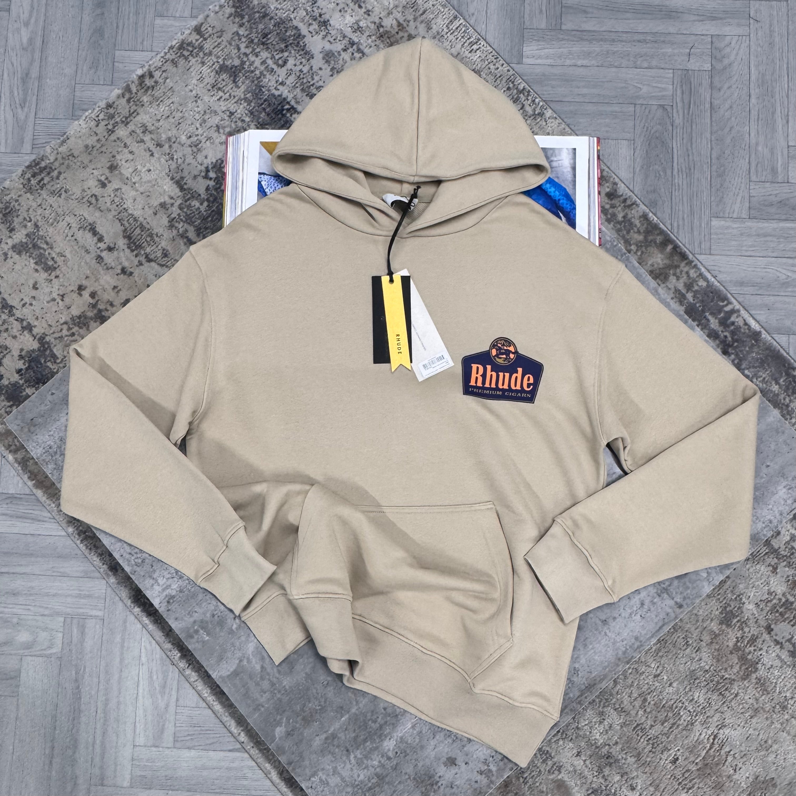 RHU PREMIUM CIGARS HOODIE - BEIGE