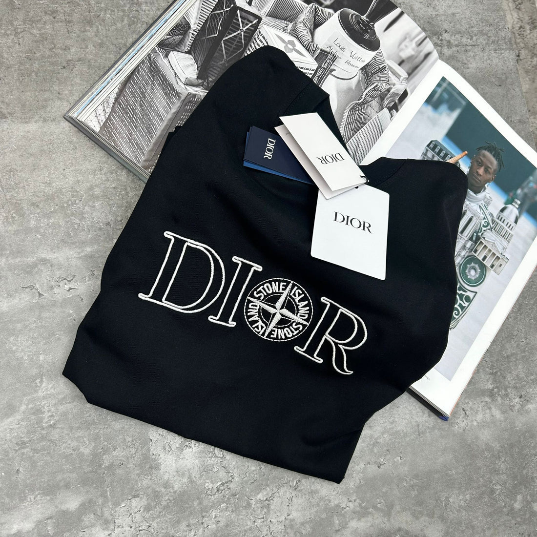 DIOR x STONE ISLAND T SHIRT - BLACK