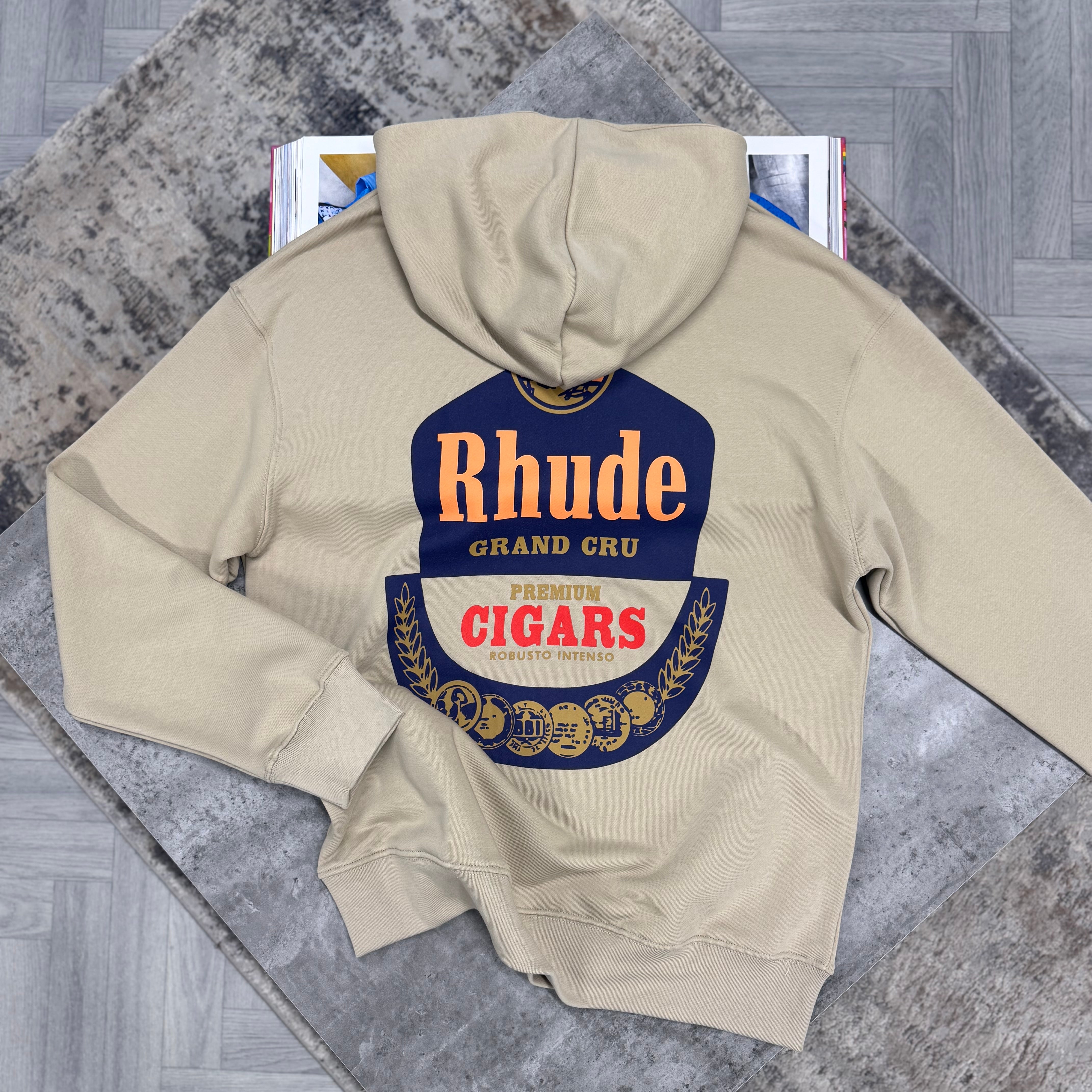 RHU PREMIUM CIGARS HOODIE - BEIGE