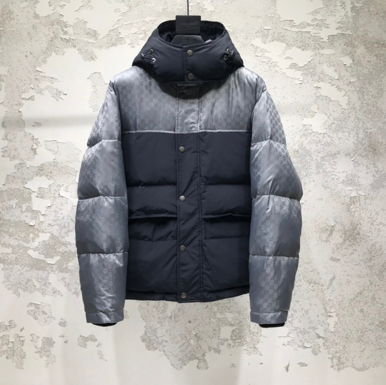 (PRE ORDER) GUCCI PUFFER COAT - GREY / BLACK