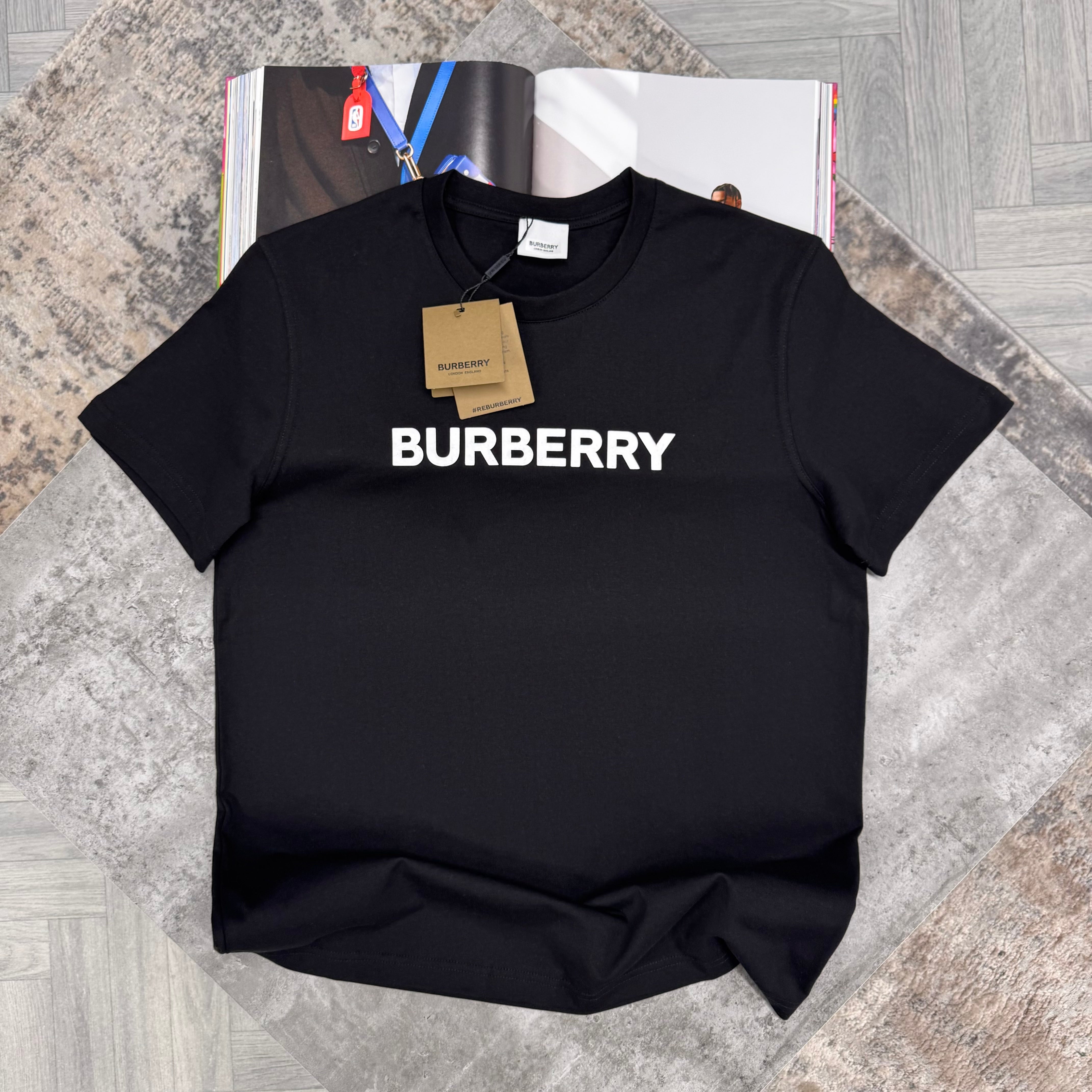 BURB LOGO T SHIRT - BLACK