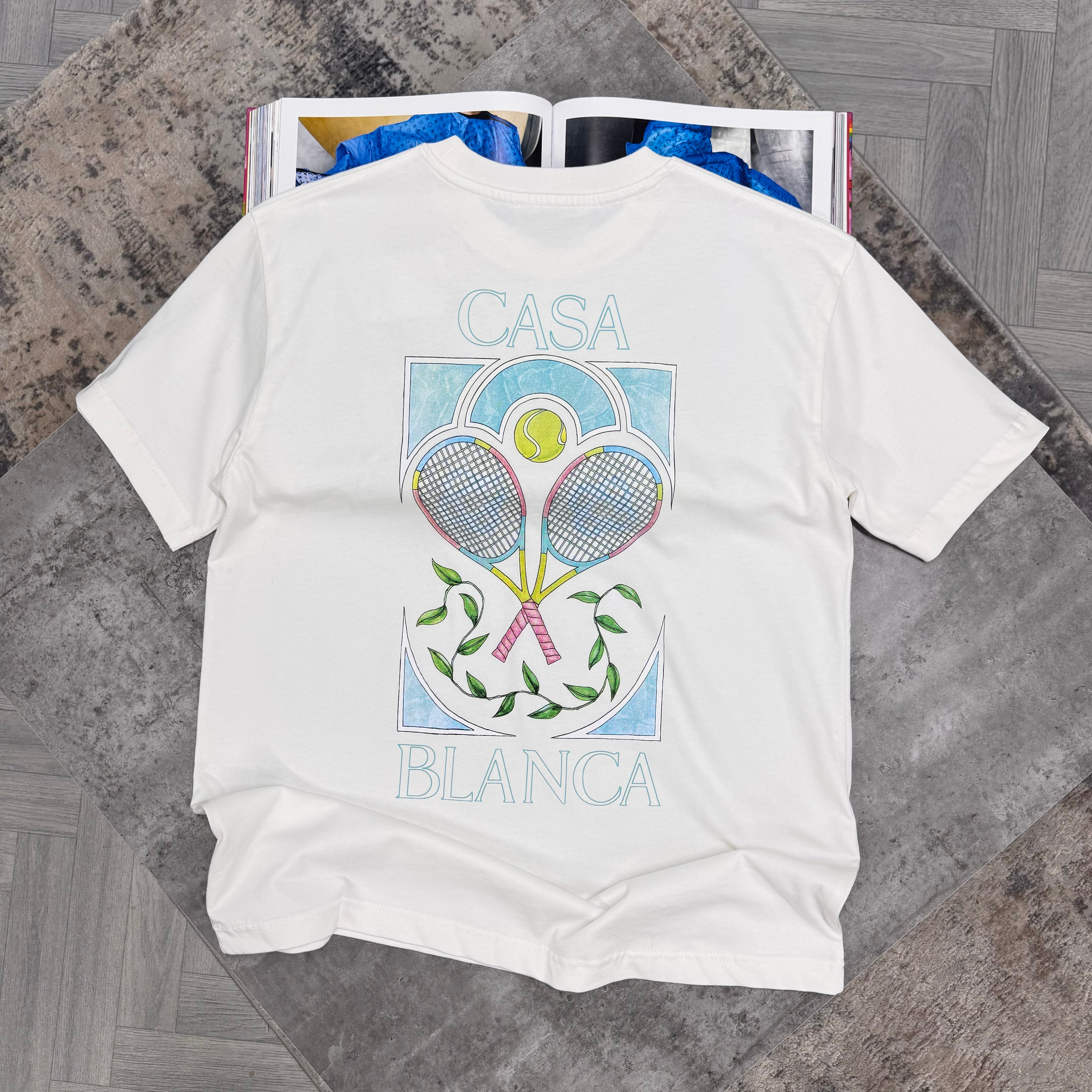 CASA TENNIS CLUB T SHIRT - WHITE