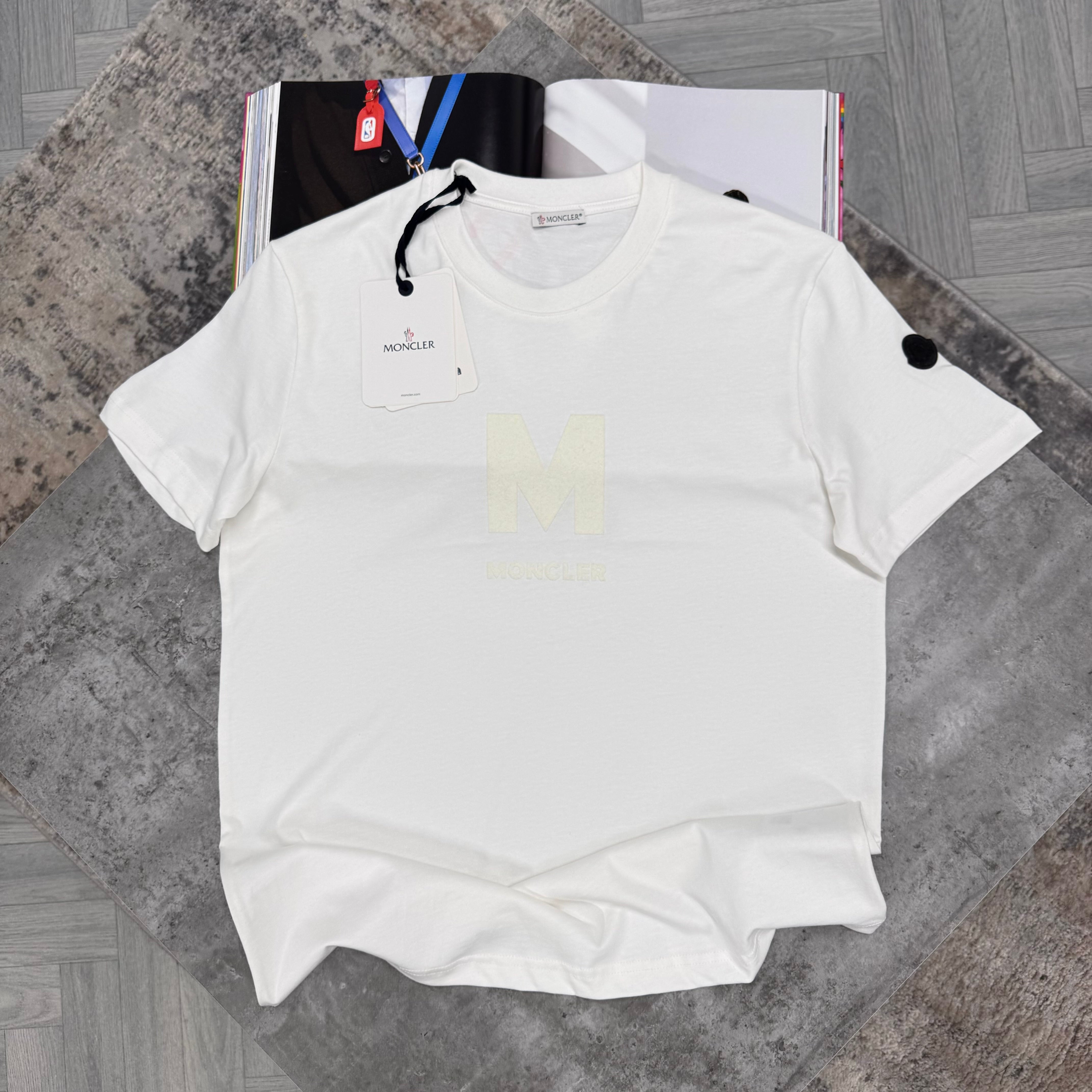 MNCLR M LOGO T SHIRT - WHITE