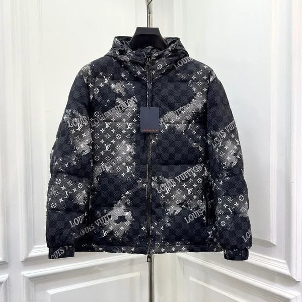 (PRE ORDER) LOUIS VUITTON MONOGRAM COAT - BLACK / GREY