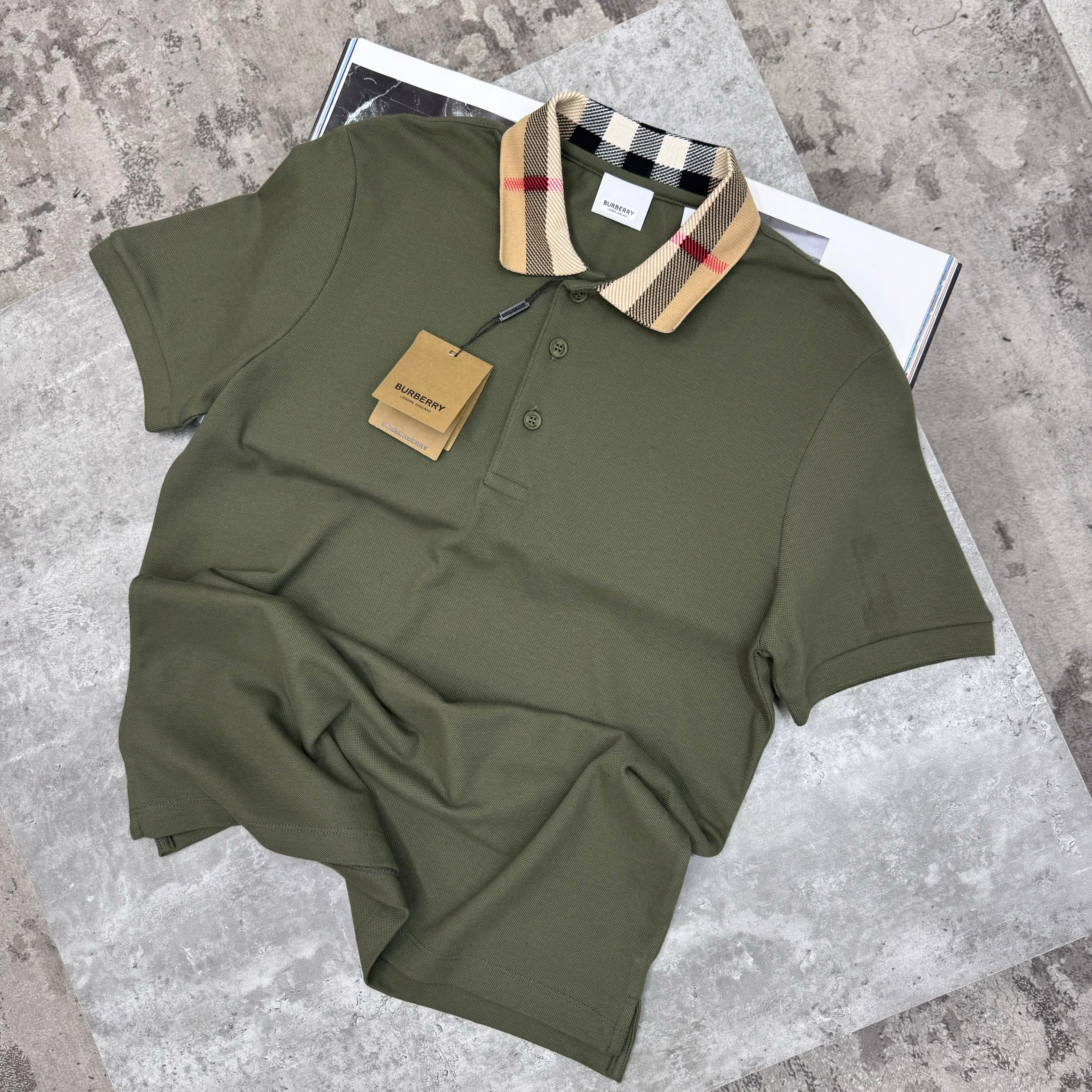 BURBERRY POLO SHIRT - KHAKI