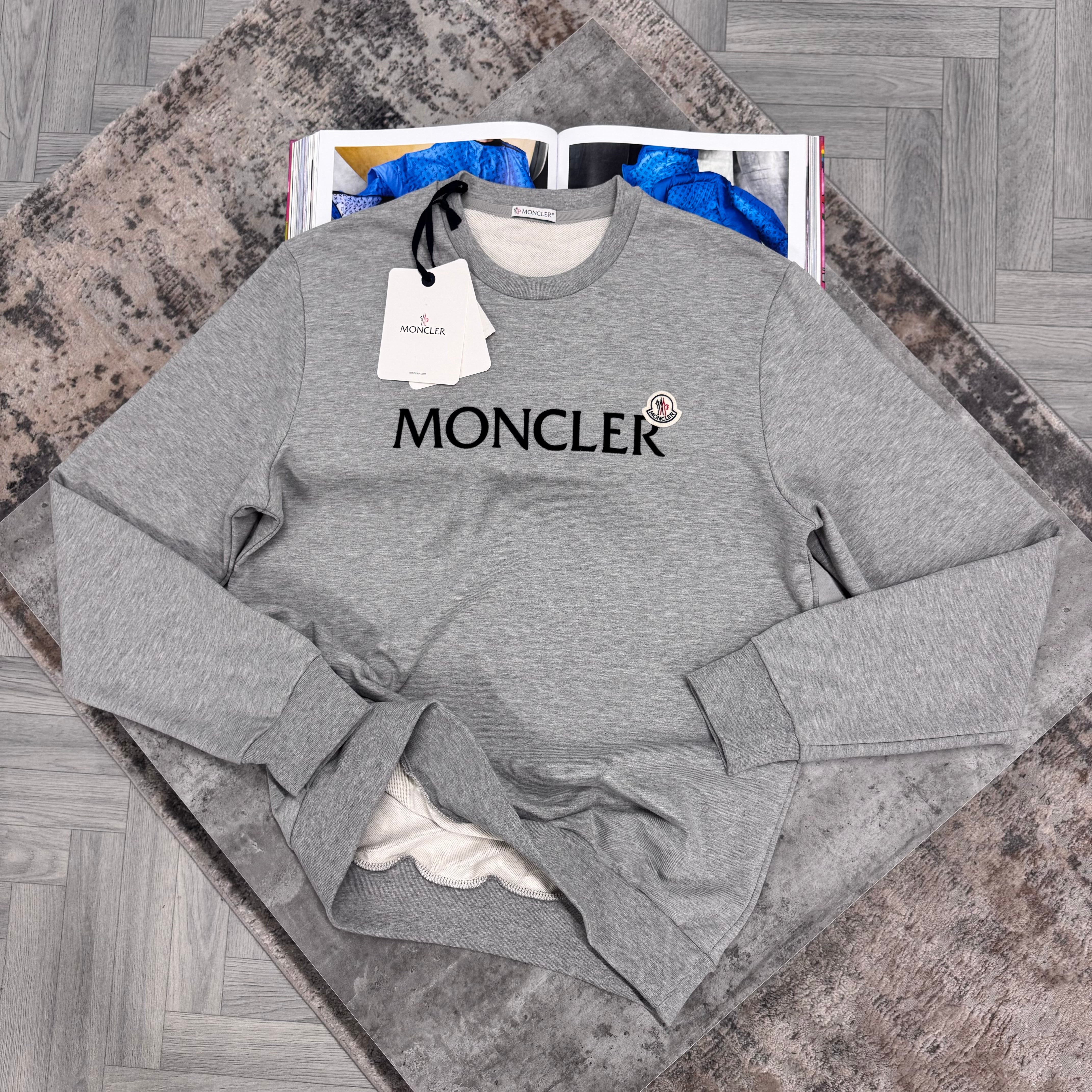 MNCLR LOGO CREWNECK JUMPER - GREY