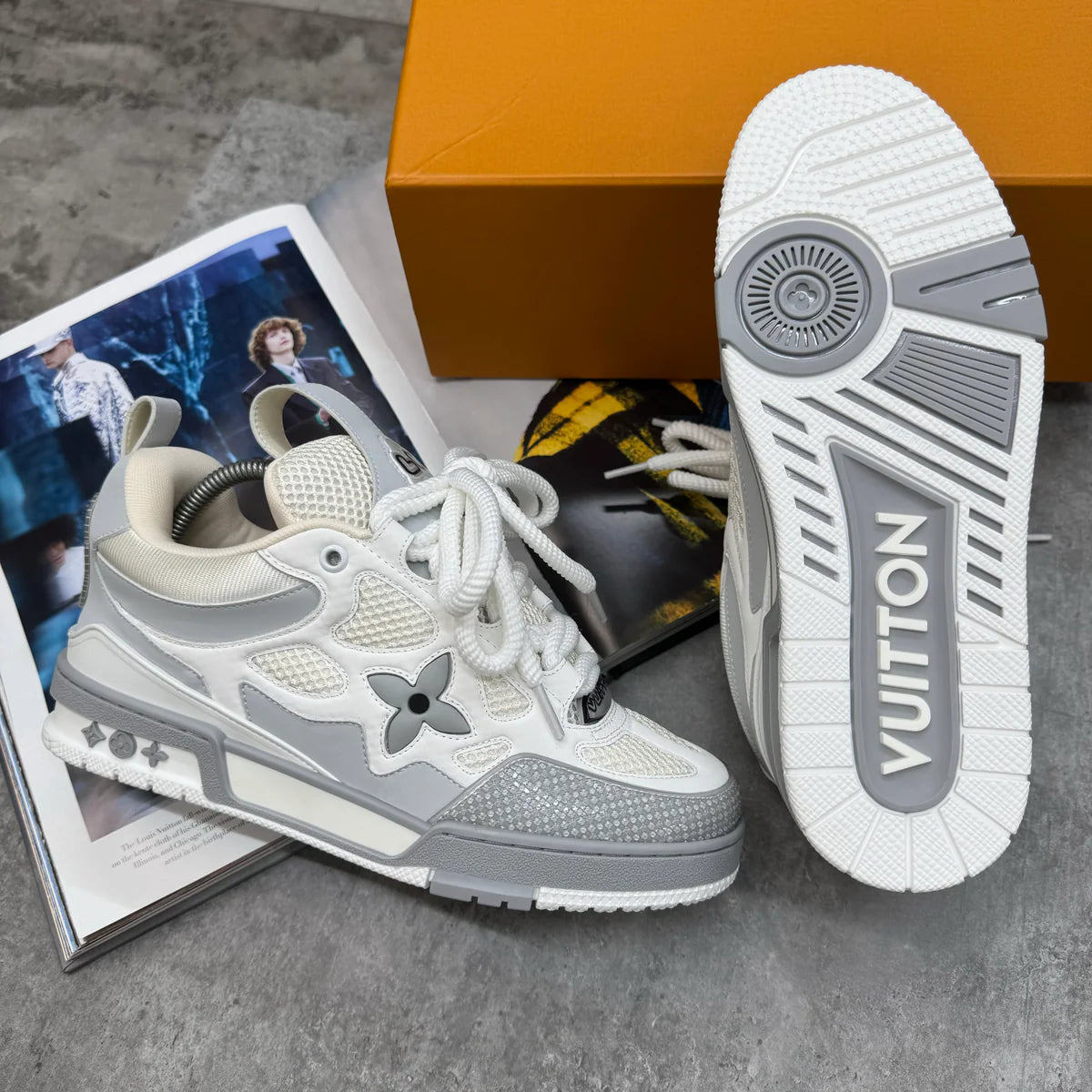 LOUIS VUITTON SKATES TRAINERS - GREY