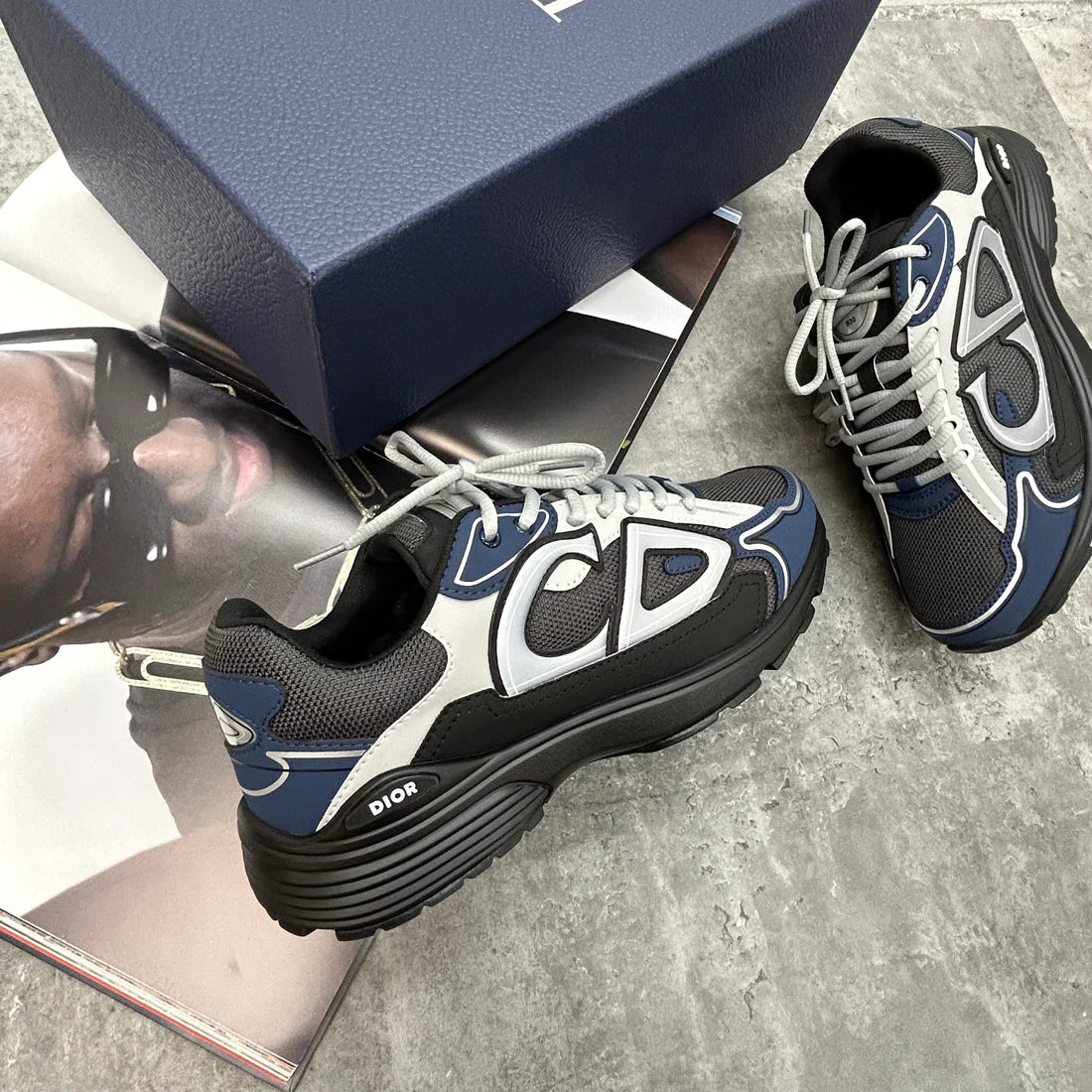 DIOR B30 TRAINER - BLACK / NAVY