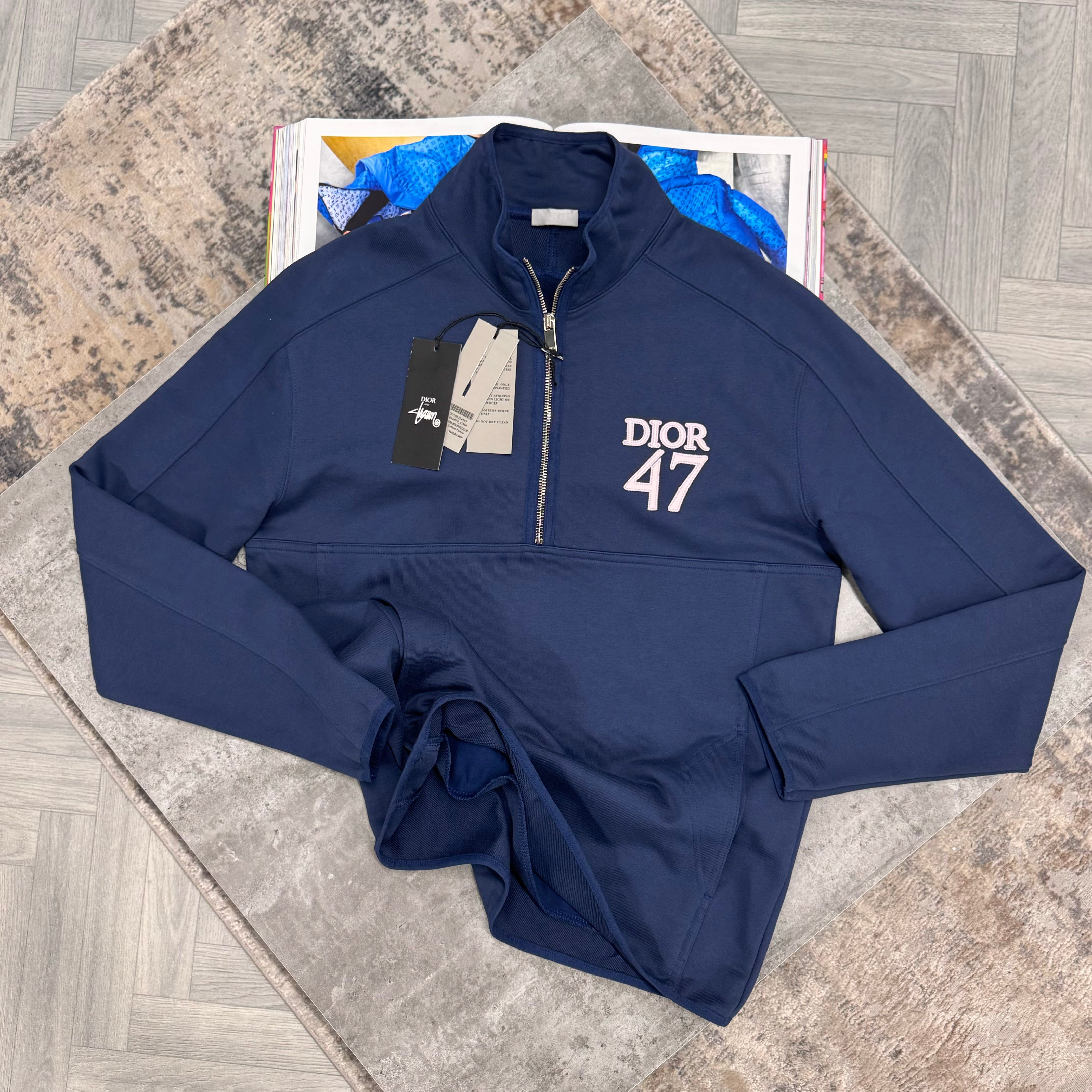 CD 47 HALF ZIP JUMPER - NAVY