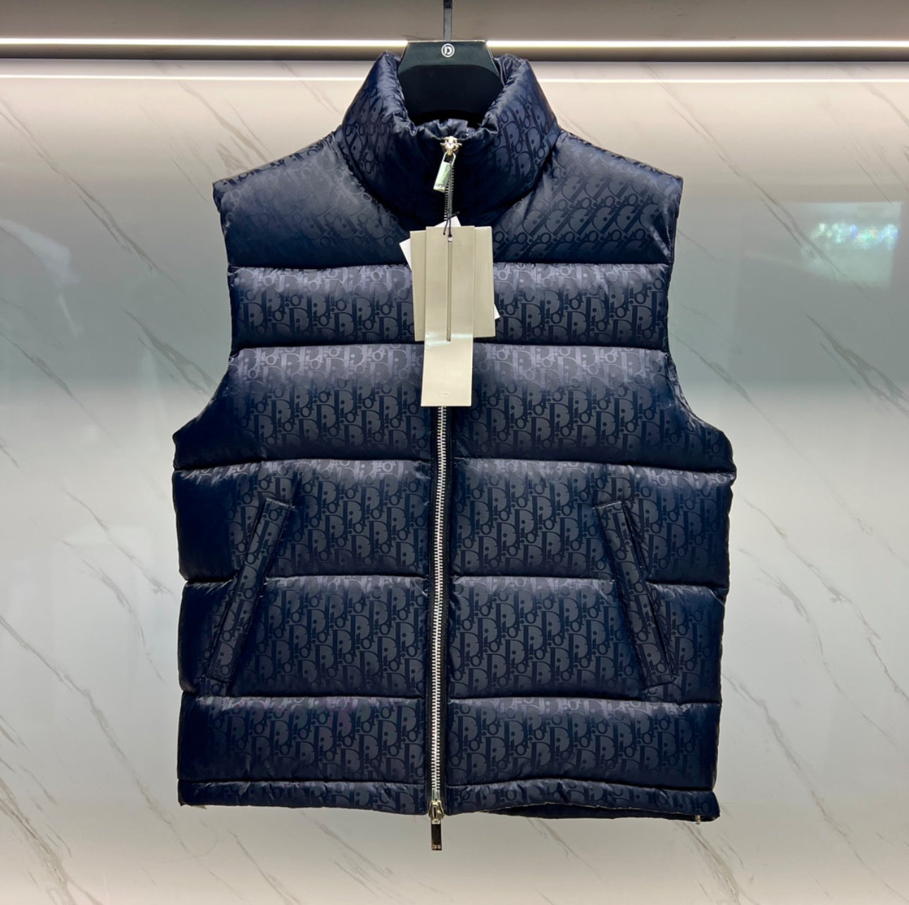 (PRE ORDER) DIOR OBLIQUE GILET - NAVY