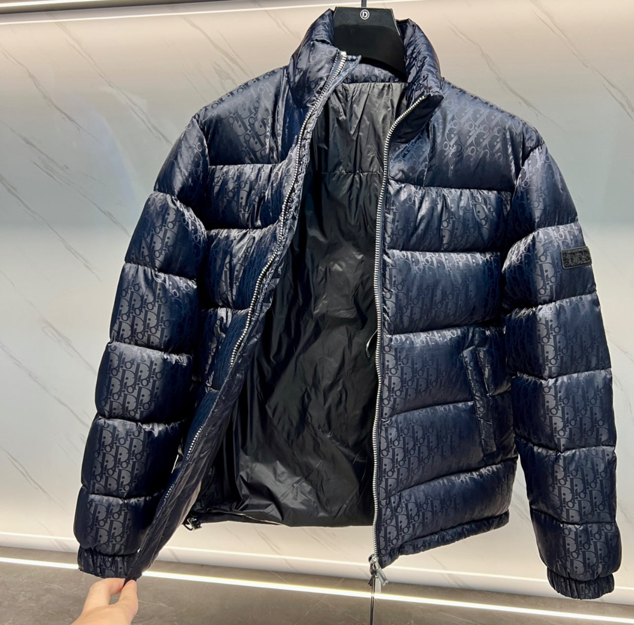 (PRE ORDER) DIOR OBLIQUE COAT - NAVY