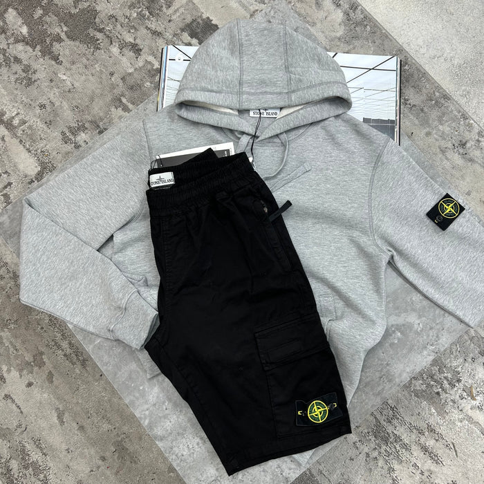 STONE ISLAND HOODIE - GREY