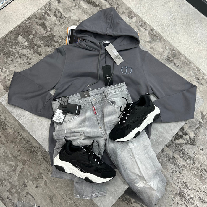 DIOR CD HOODIE - CHARCOAL