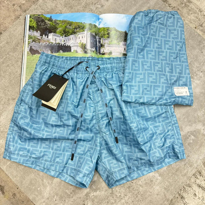 FENDI SWIM SHORTS - BLUE