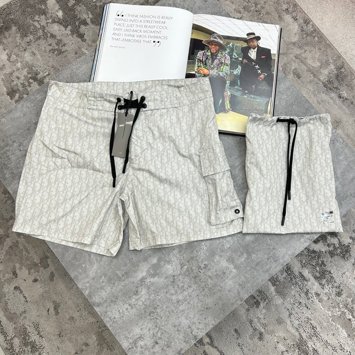 DIOR SWIM SHORTS - LIGHT GREY