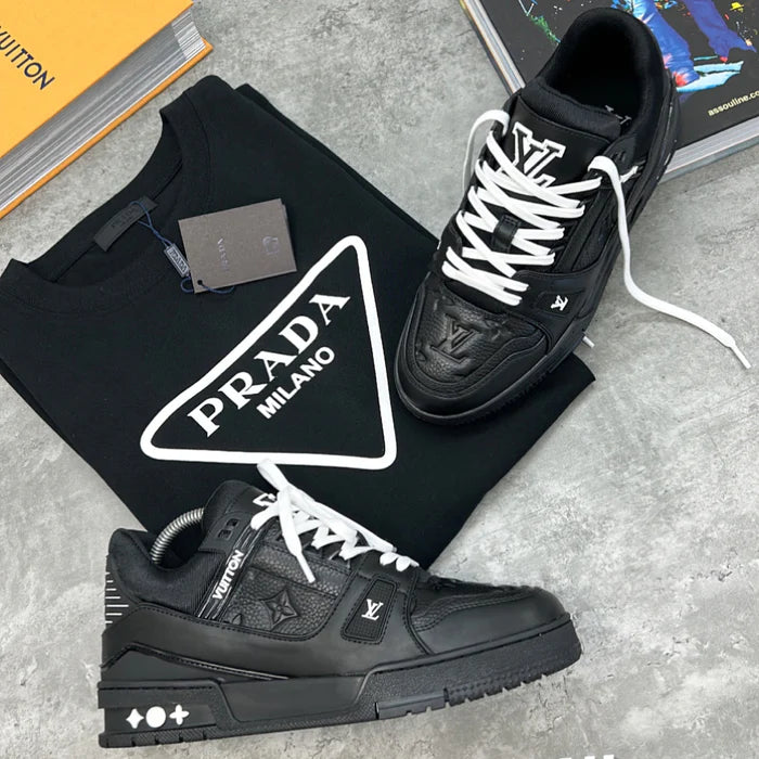 (PRE ORDER) LOUIS VUITTON TRAINERS - BLACK / WHITE