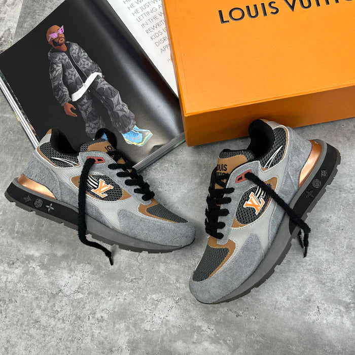 (PRE ORDER) LOUIS VUITTON RUNAWAY TRAINERS - GREY / ORANGE