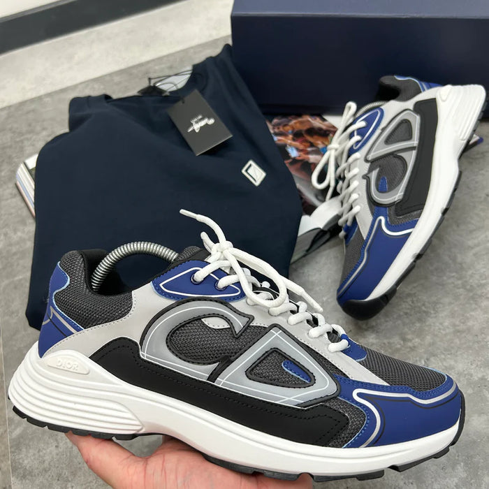 (PRE ORDER) DIOR B30 TRAINERS - BLACK / NAVY