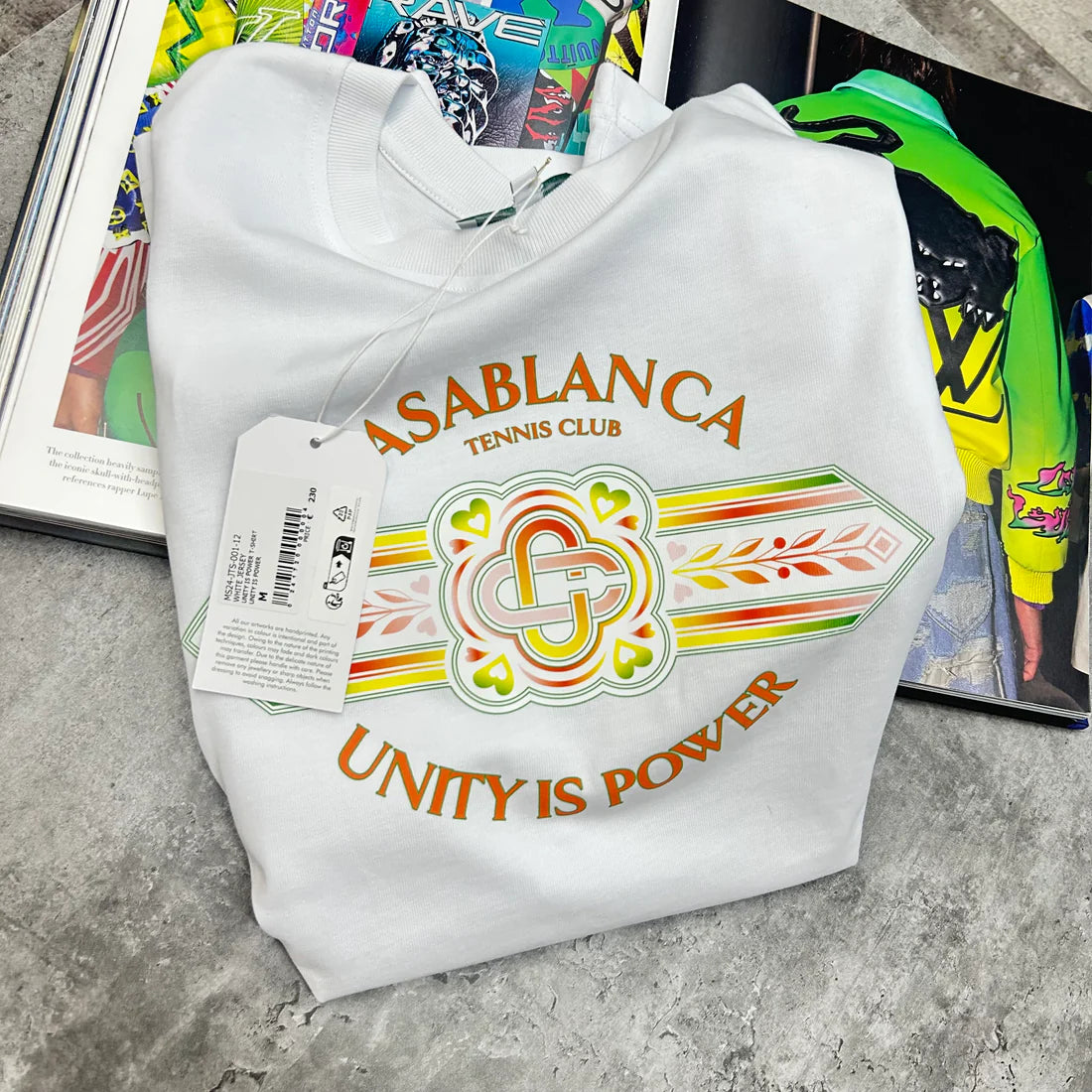 CASABLANCA UNITY T-SHIRT - WHITE