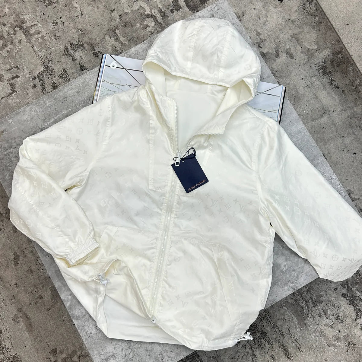 LOUIS VUITTON REVERSIBLE MONOGRAM JACKET - WHITE