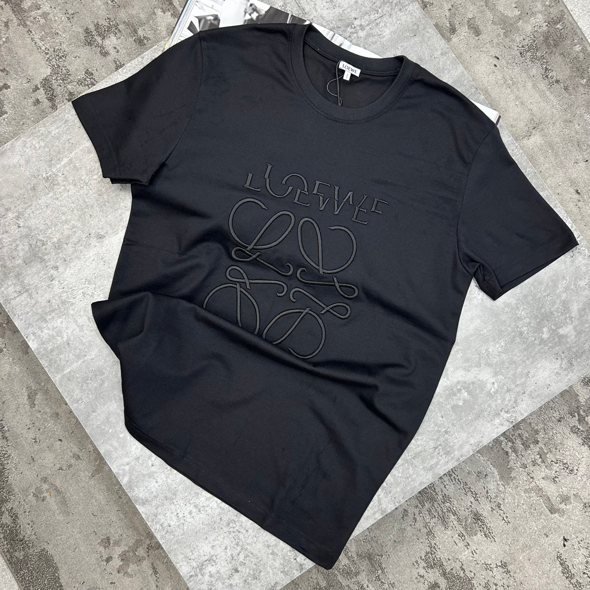 LOEWE BIG OFF LOGO T SHIRT - BLACK