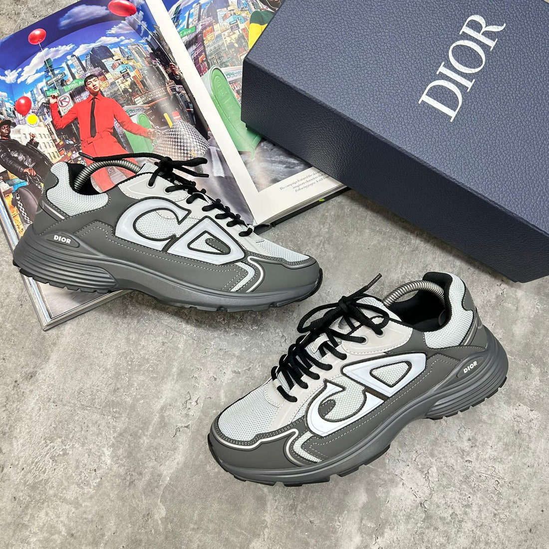 DIOR B30 TRAINER - GREY / BLACK