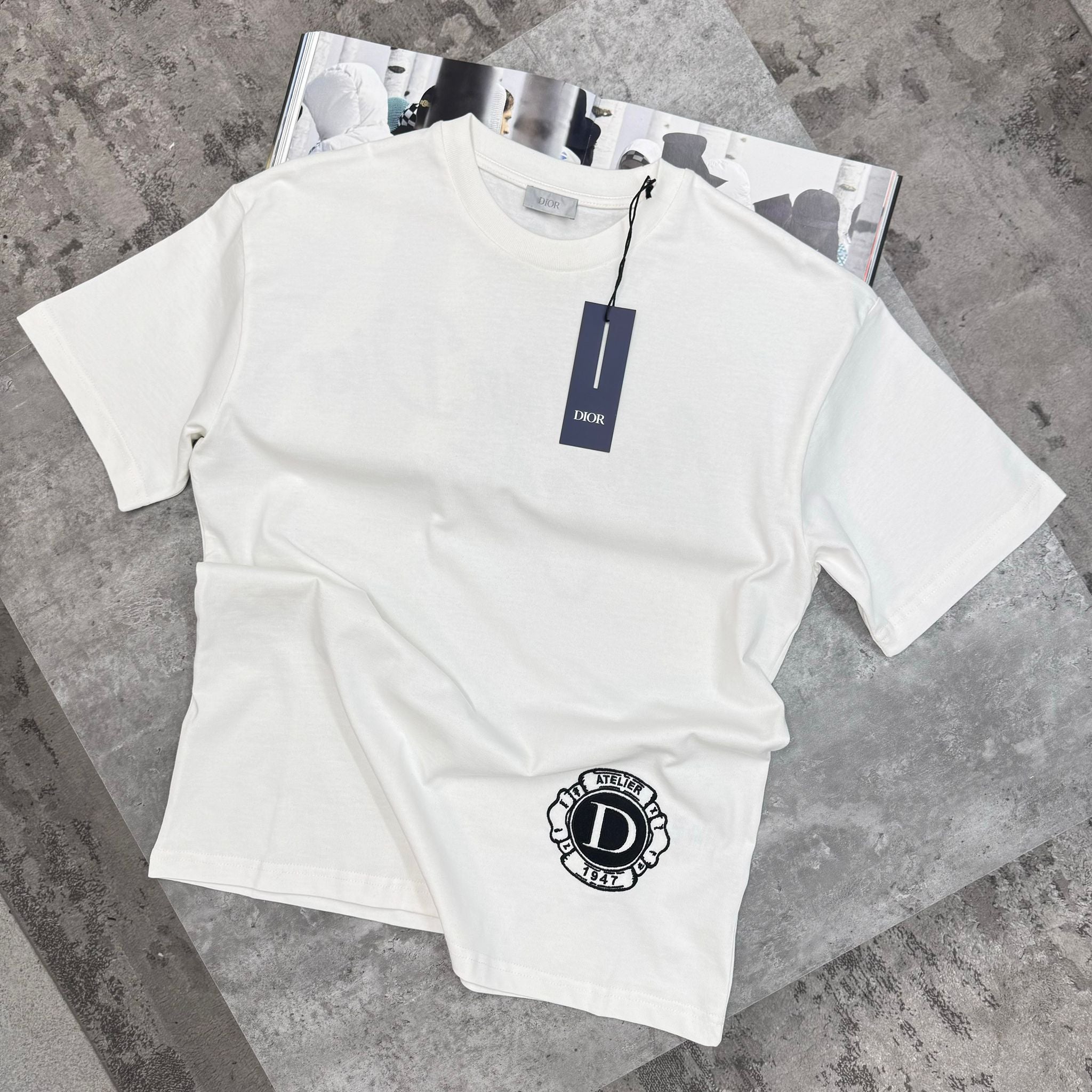 DIOR D LOGO T SHIRT - WHITE