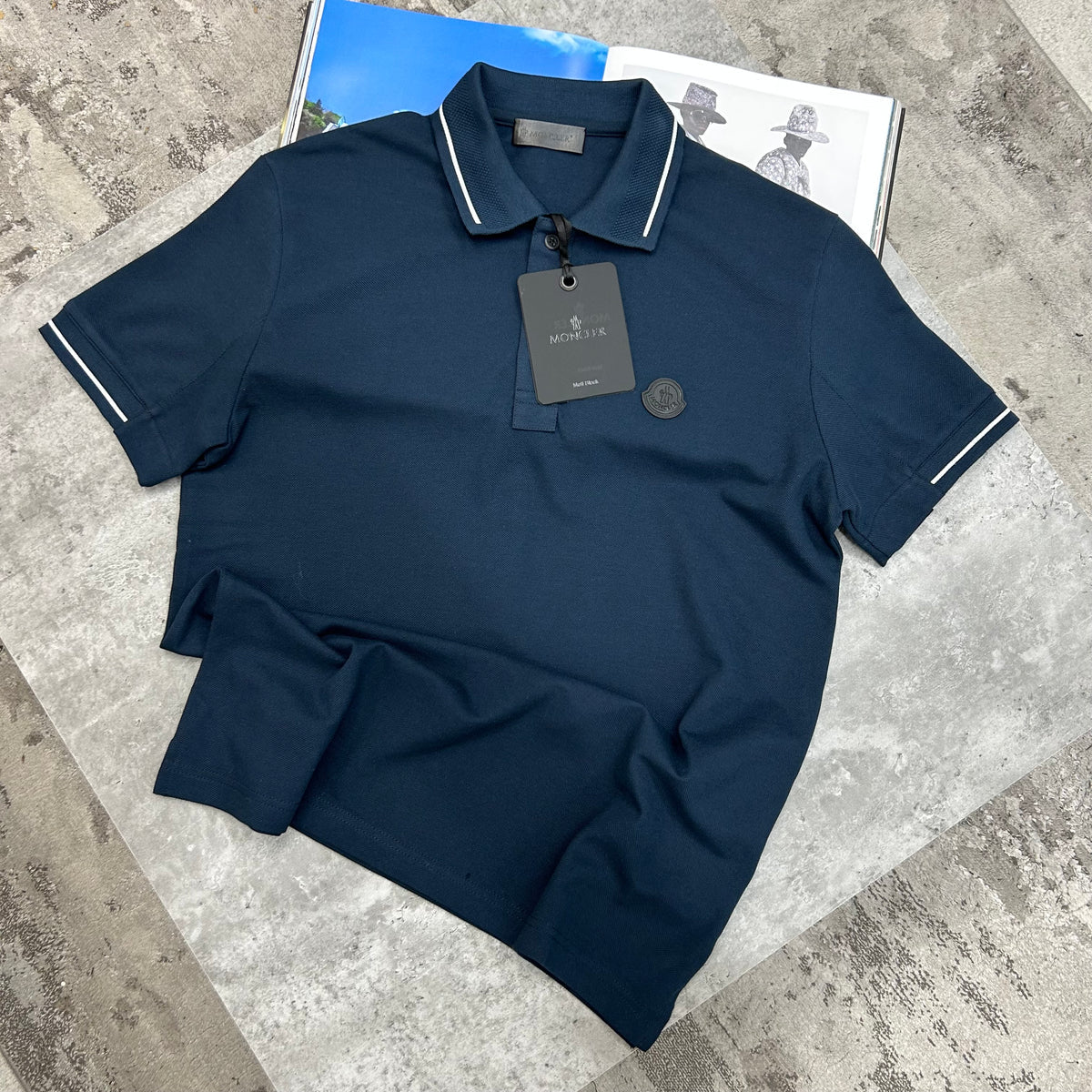 MONCLER BLACK BADGE POLO - NAVY