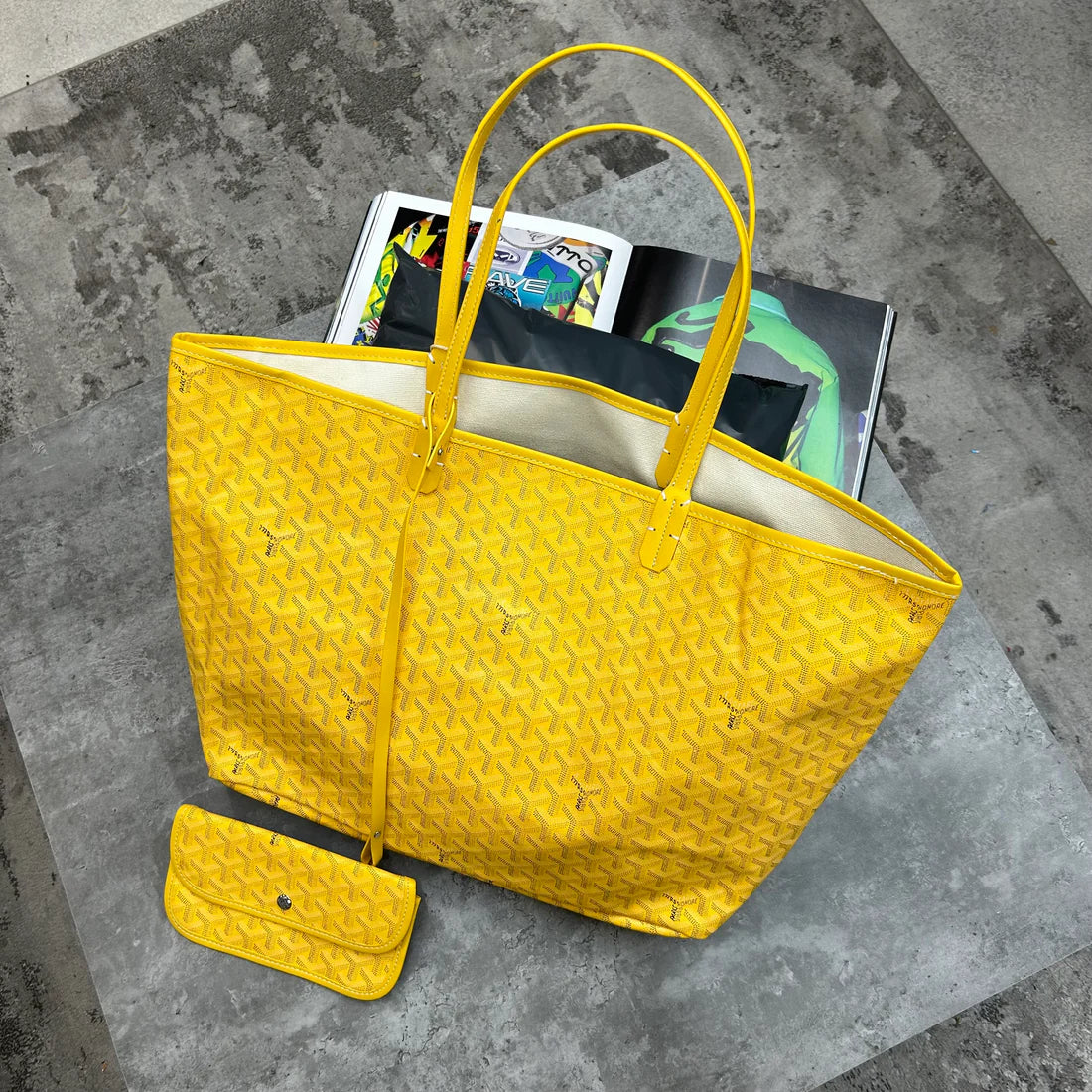 Goyard tote bag yellow best sale