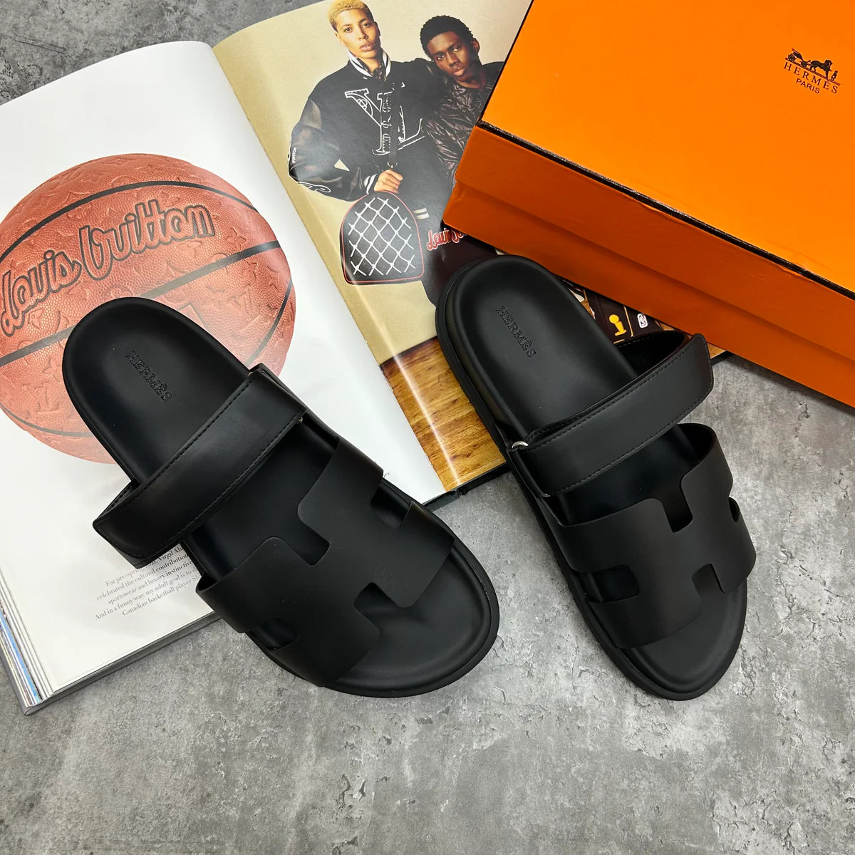 HERMES SLIDES - BLACK