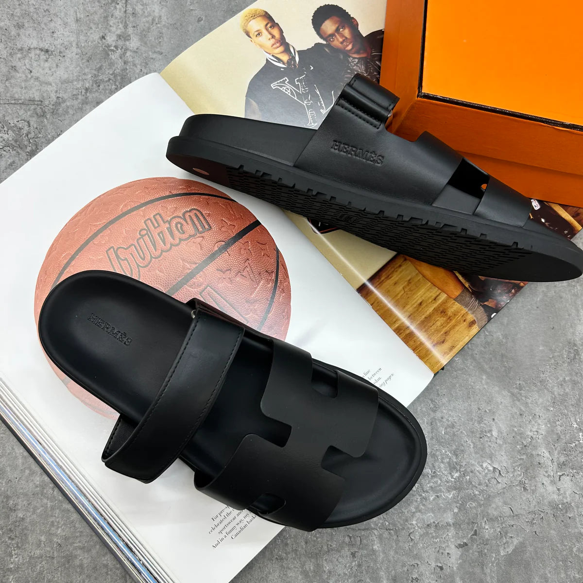 HERMES SLIDES - BLACK