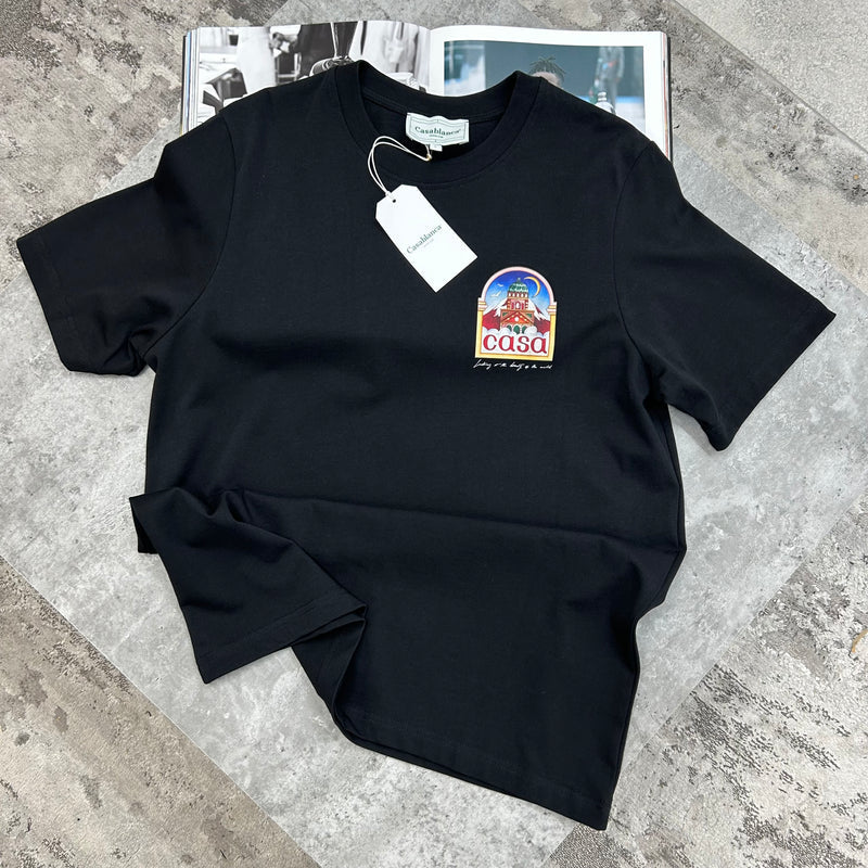 CASABLANCA T SHIRT - BLACK