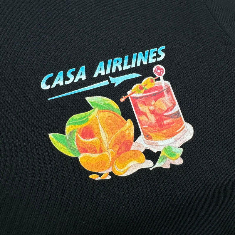 CASABLANCA AIRLINE T SHIRT - BLACK