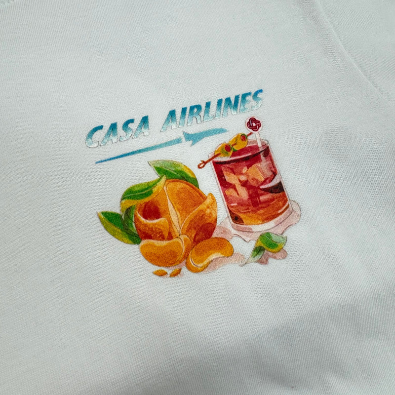 CASABLANCA AIRLINE T SHIRT - WHITE