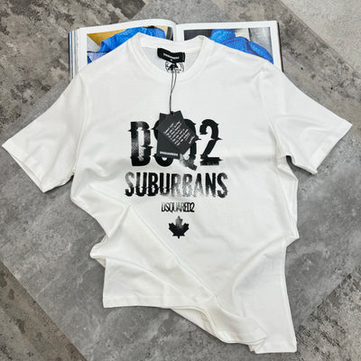 DSQUARED SUBURBAN T SHIRT - WHITE